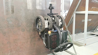 Chengdu Mrj-Laser Wall-Climbing Laser Cleaning Roboter wird erstmals in Tianj...