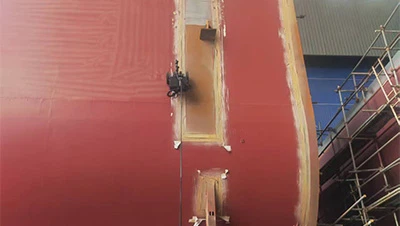 Mrj-Laser Laser Rust Entfernung Roboter gab sein Debüt auf der Jiangnan Shipy...