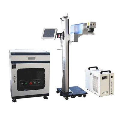 Fliegende UV-Lasergravurmaschine für Holzstifte