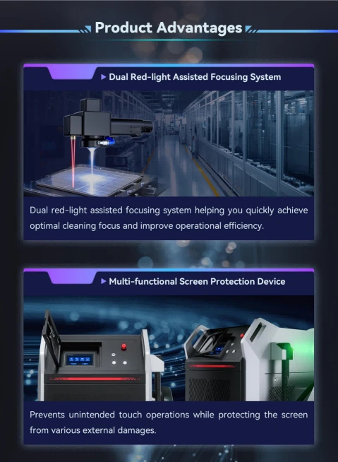 Stunning Upgrade — Water-Cooled Pulsed Laser Cleaning Machine 500Watt/1000Watt/2000Watt factory